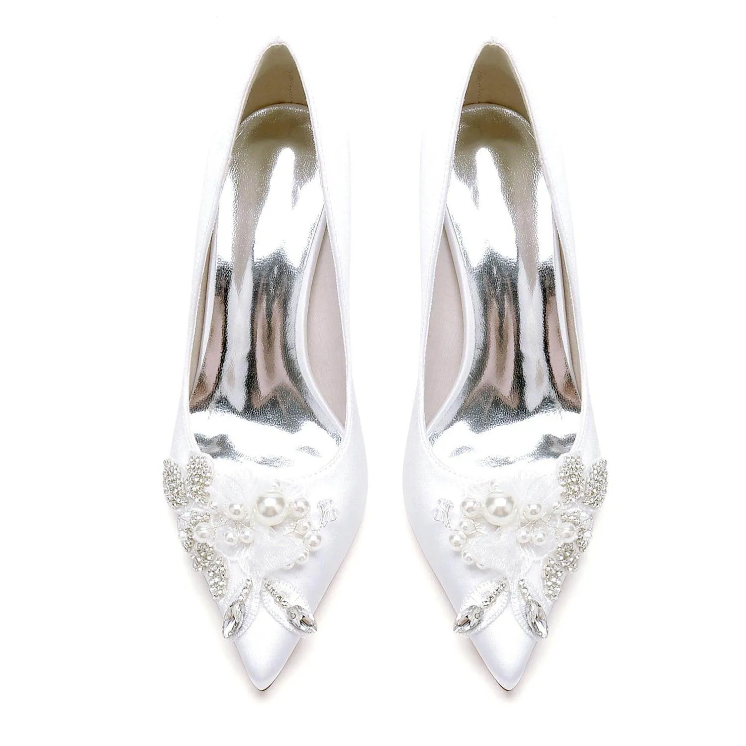 Stiletto Heel 8.5cm Silk-Like Shoes CK0441