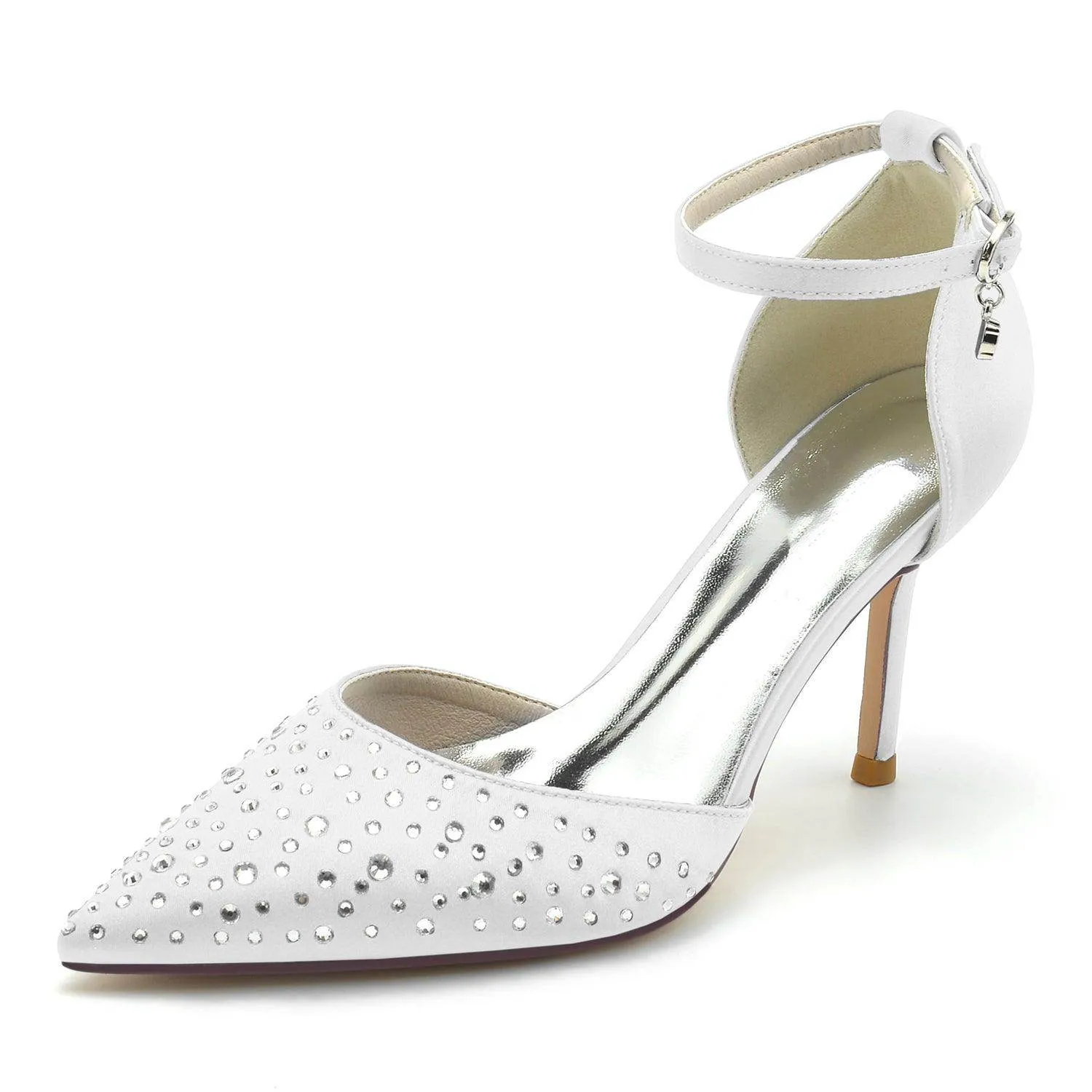 Stiletto Heel 9.5cm Silk-Like Shoes CK0173