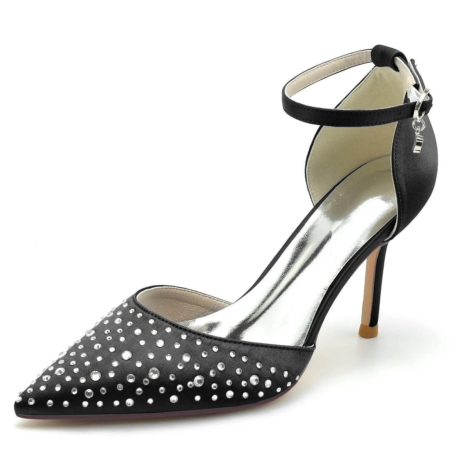 Stiletto Heel 9.5cm Silk-Like Shoes CK0173