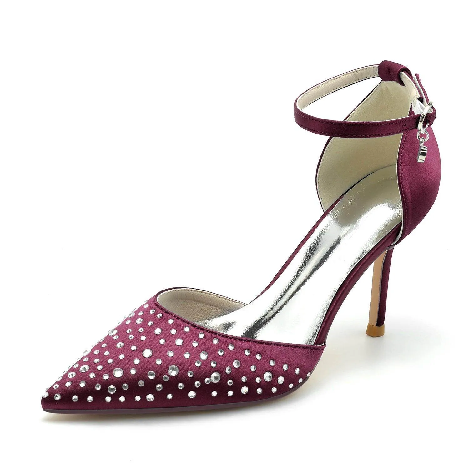 Stiletto Heel 9.5cm Silk-Like Shoes CK0173
