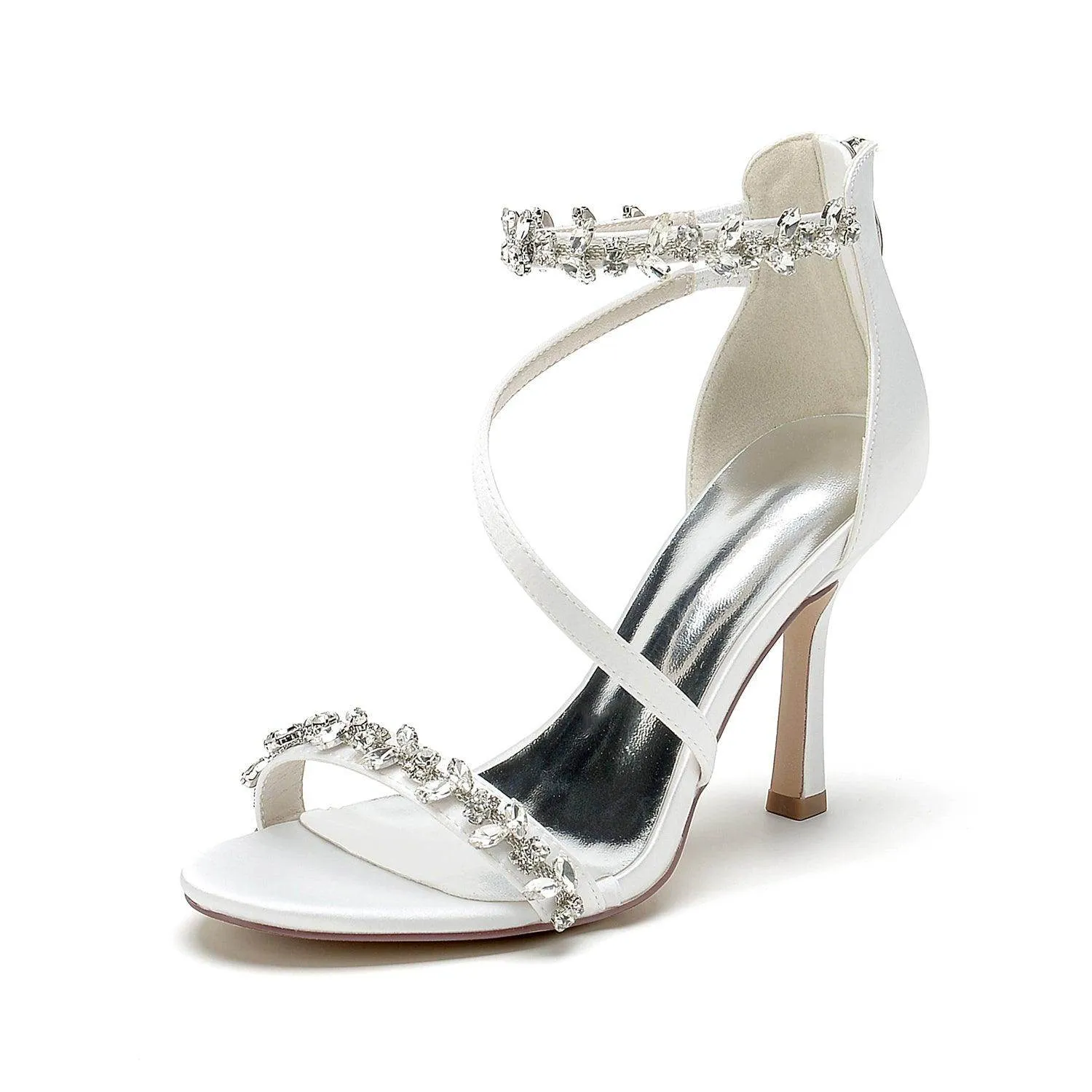 Stiletto Heel 9.5cm Silk-Like Shoes CK0391