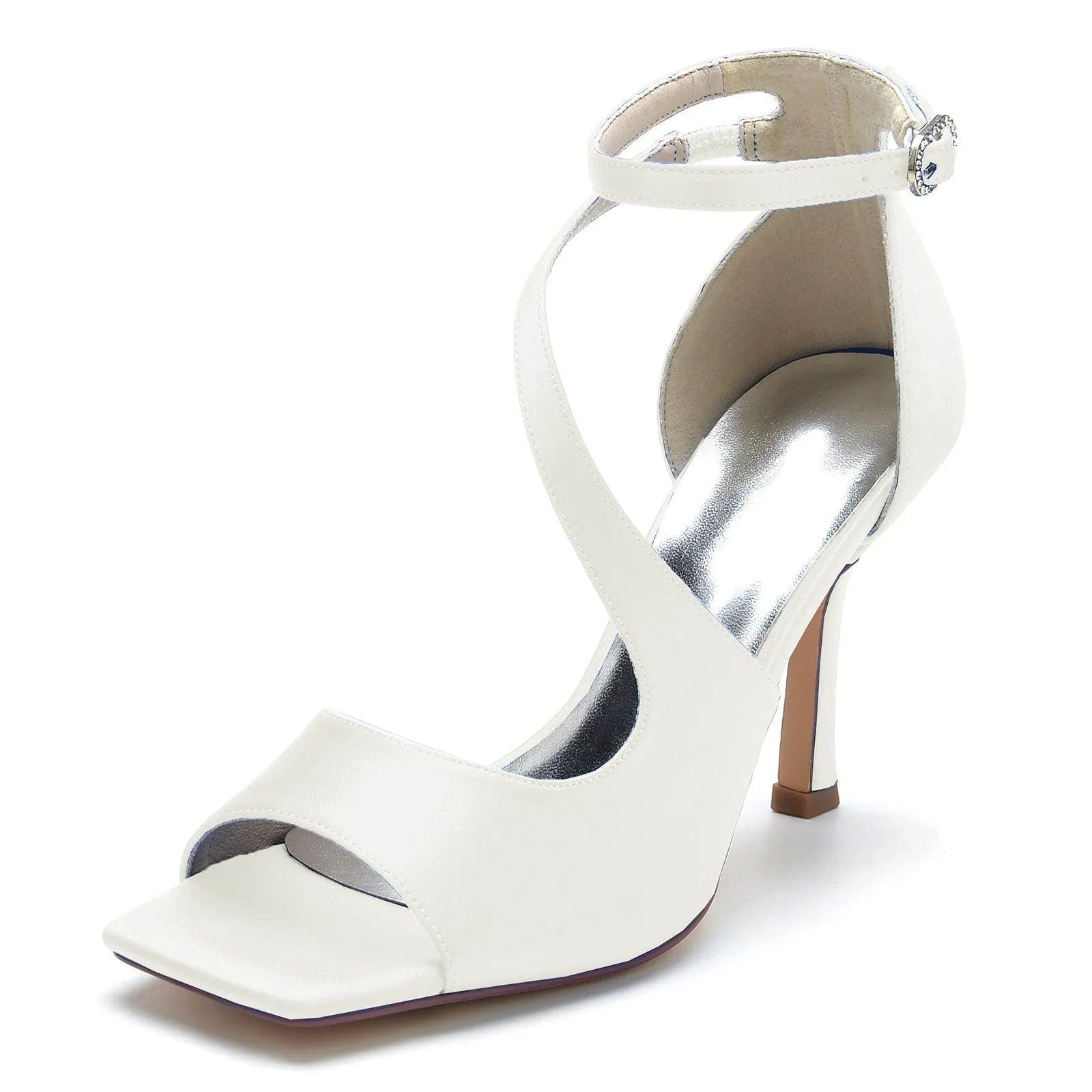 Stiletto Heel 9.5cm Silk-Like Shoes CK0394