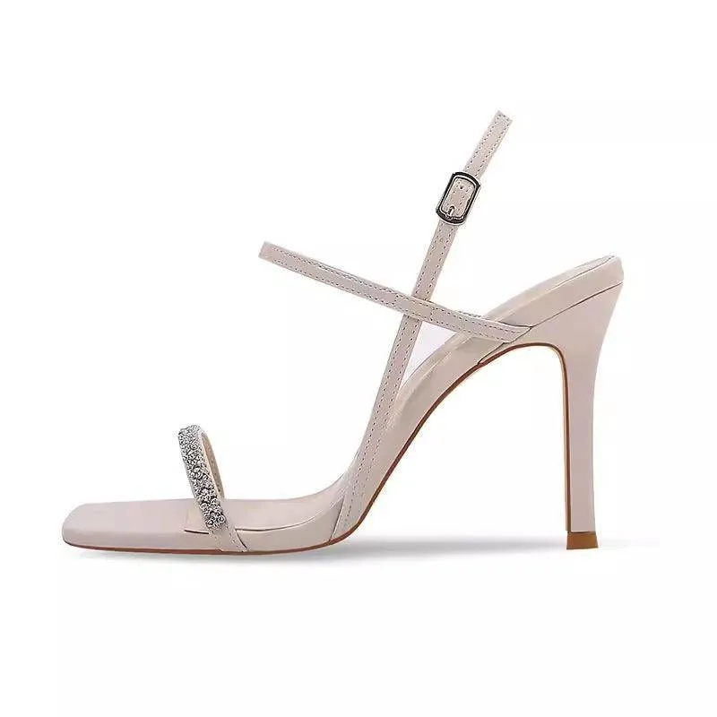 Stiletto heel Sandals Rhinestone Ankle Strap Shoes 765387738702