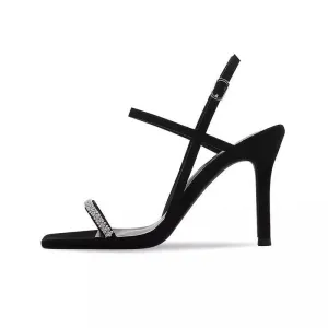Stiletto heel Sandals Rhinestone Ankle Strap Shoes 765387738702