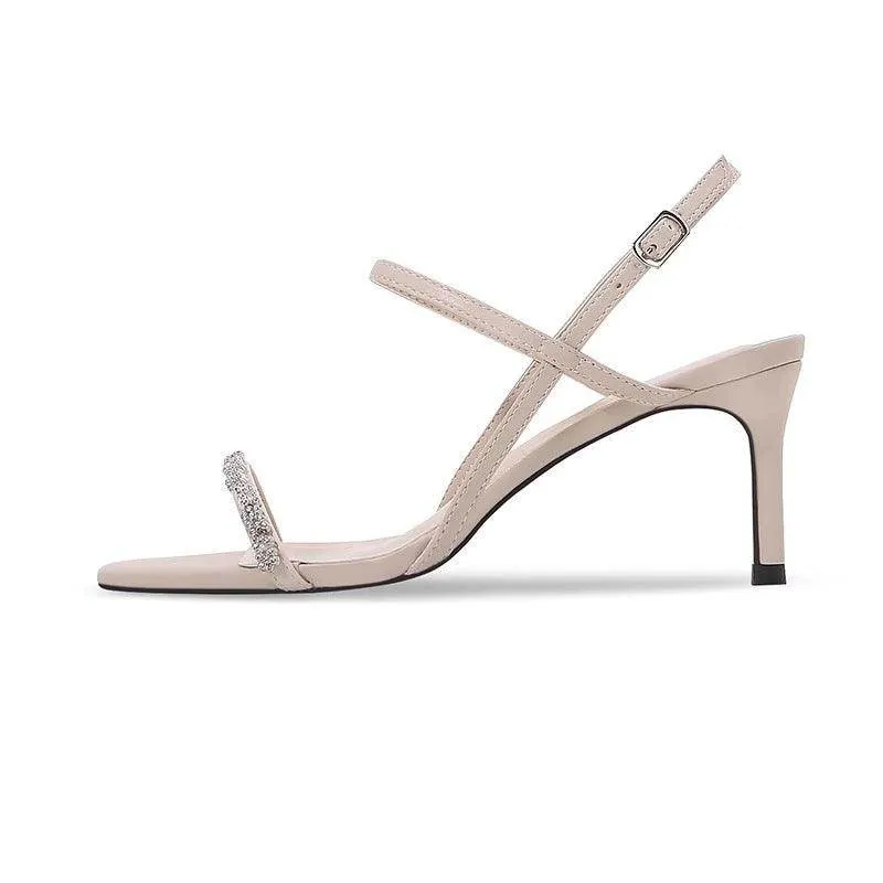 Stiletto heel Sandals Rhinestone Ankle Strap Shoes 765387738702
