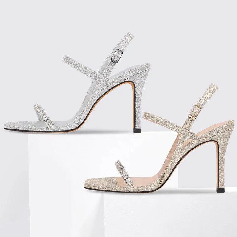 Stiletto heel Sandals Rhinestone Ankle Strap Shoes 765387738702