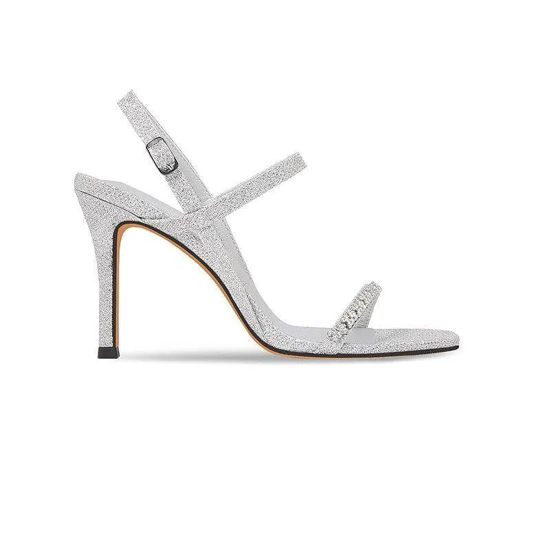 Stiletto heel Sandals Rhinestone Ankle Strap Shoes 765387738702