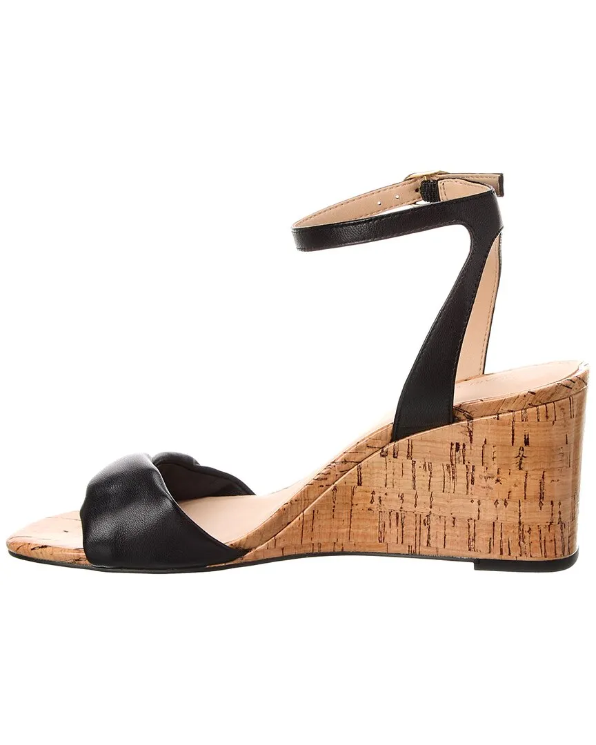 Stuart Weitzman Everly 75 Leather Wedge Sandal