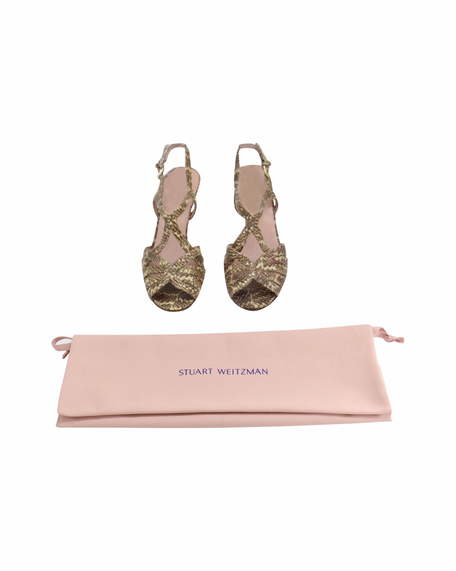 Stuart Weitzman Snakeskin Print High Heel Sandals in Multicolor Leather