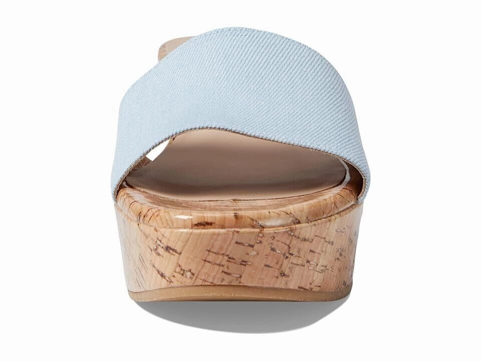 Stuart Weitzman Summer Wedge Sandal Women 10.5 Blue Degrade Leather Slide KHD896