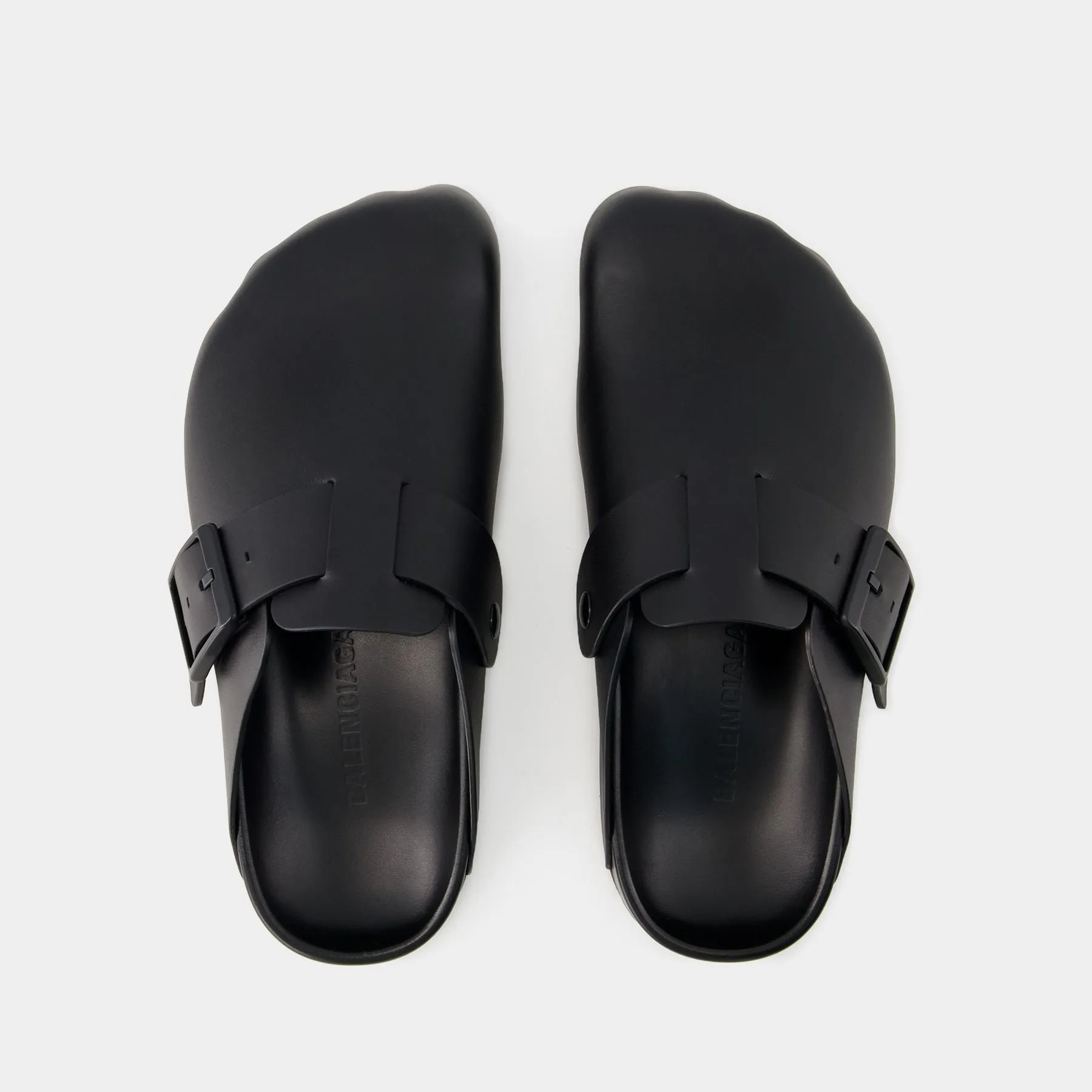 Sunday Slides - Balenciaga - Leather - Black
