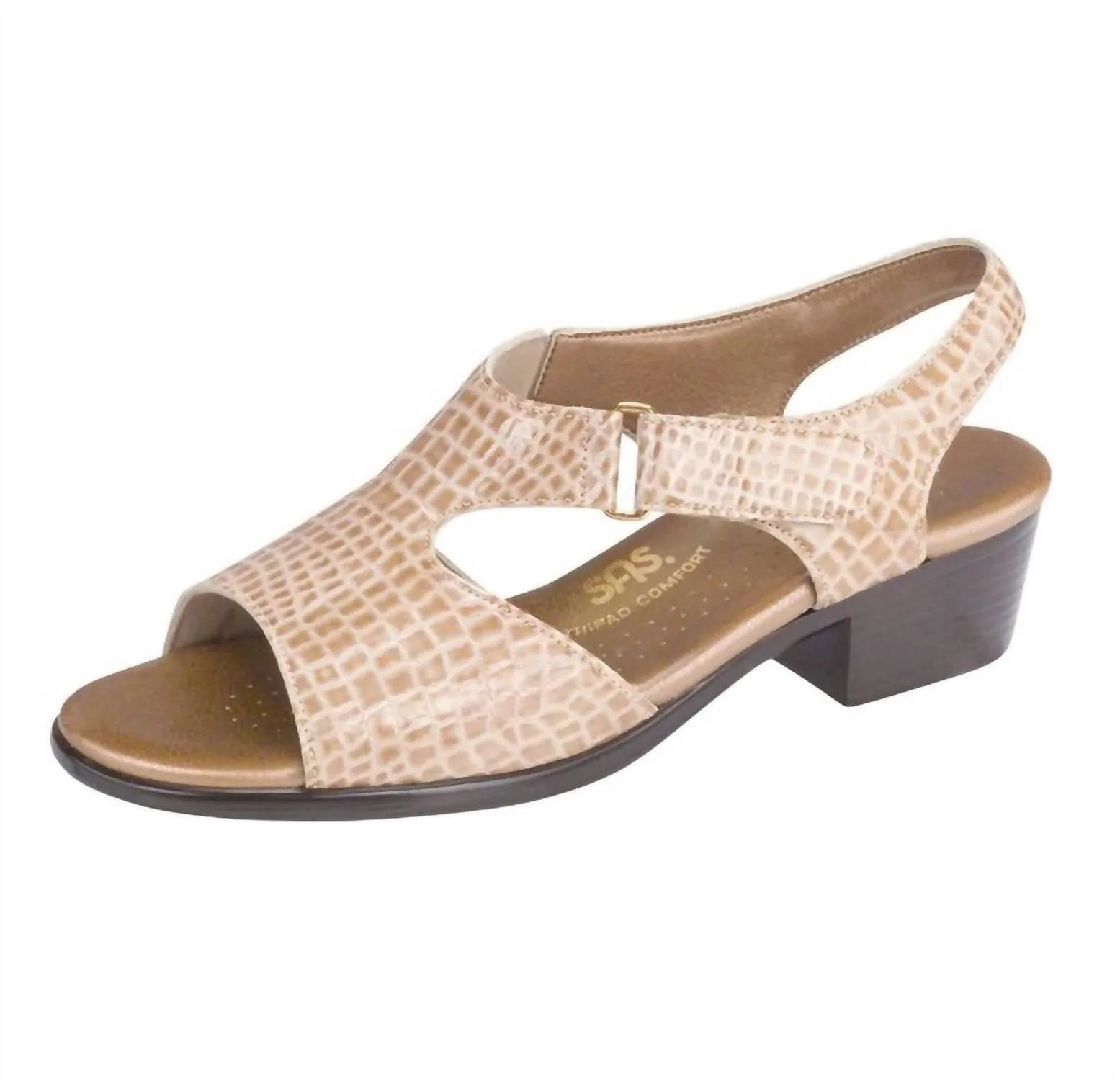 Suntimer-C Sandal - Narrow In Beige Croc