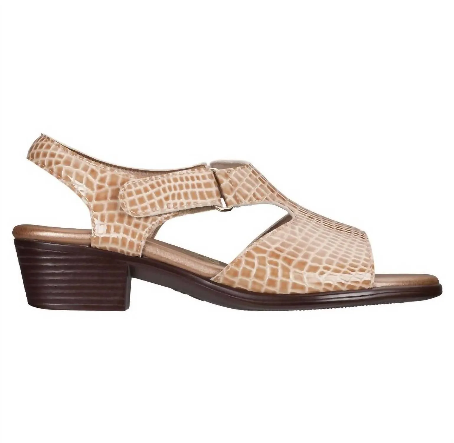 Suntimer-C Sandal - Narrow In Beige Croc
