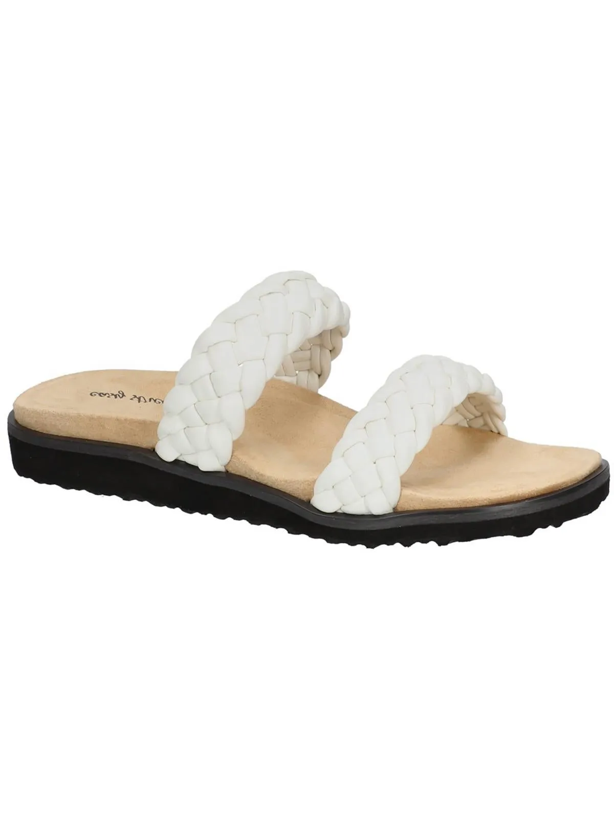 Susi Womens Metallic Woven Slide Sandals