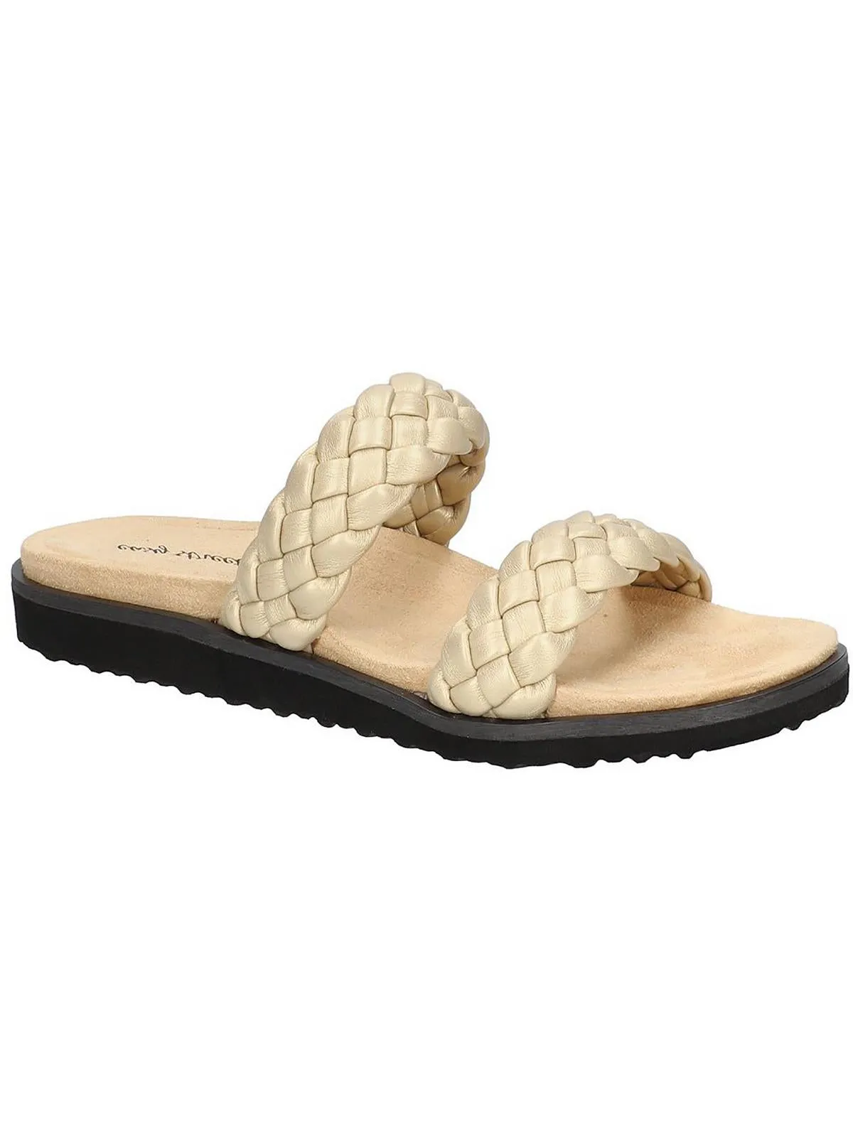 Susi Womens Metallic Woven Slide Sandals