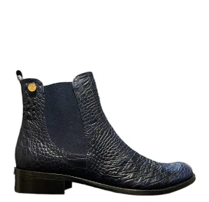 Taille Navy croc- Chelsea ankle boot