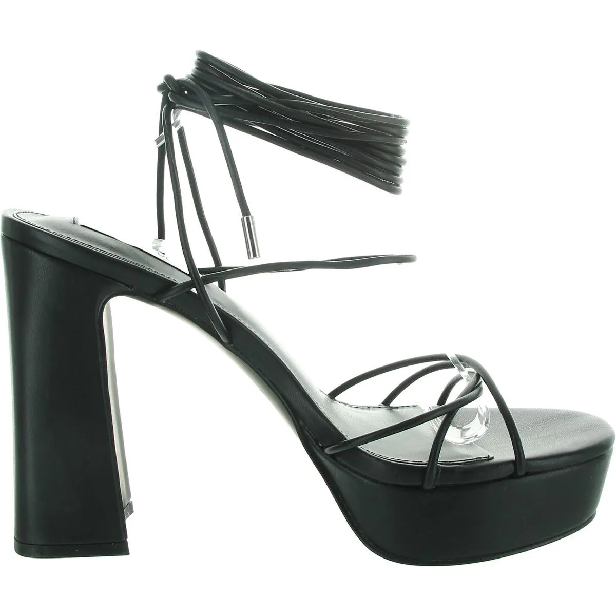 Tallulah Womens Embossed Faux Leather Lace-Up