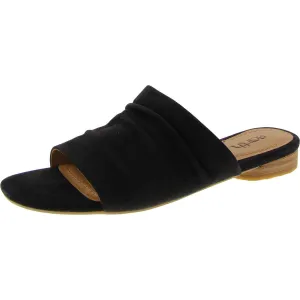 Talma Womens Suede Flat Slide Sandals