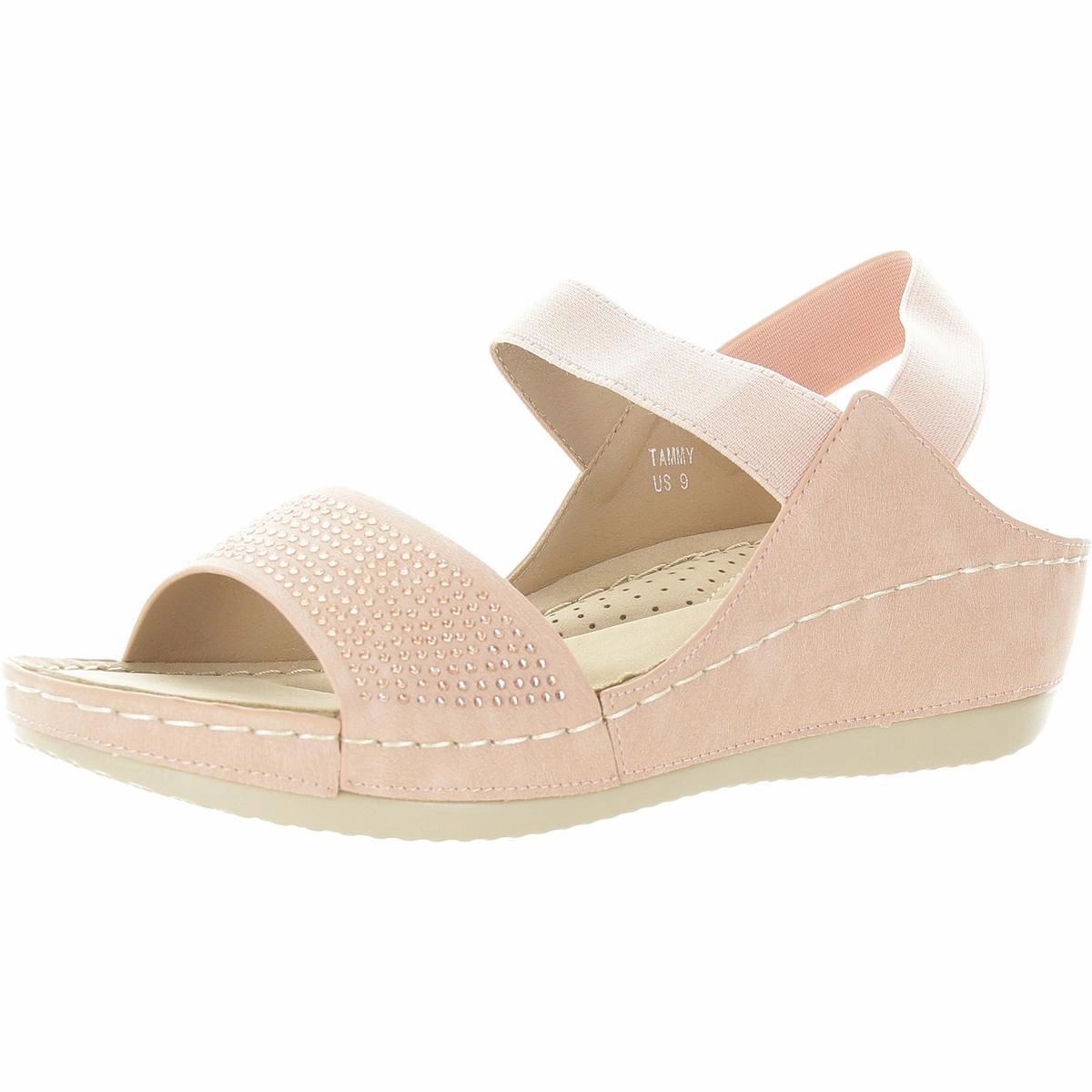 Tammy  Womens Embellished Man Made Slide Sandals