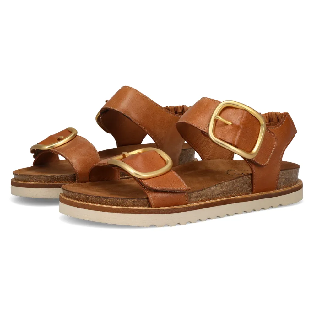 Taos On The Double Caramel Leather Sandal (Women's)
