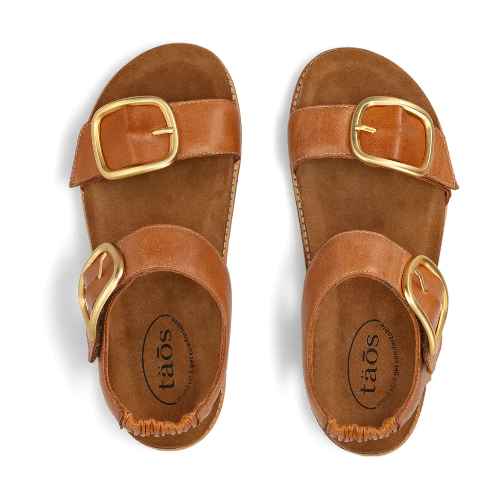 Taos On The Double Caramel Leather Sandal (Women's)