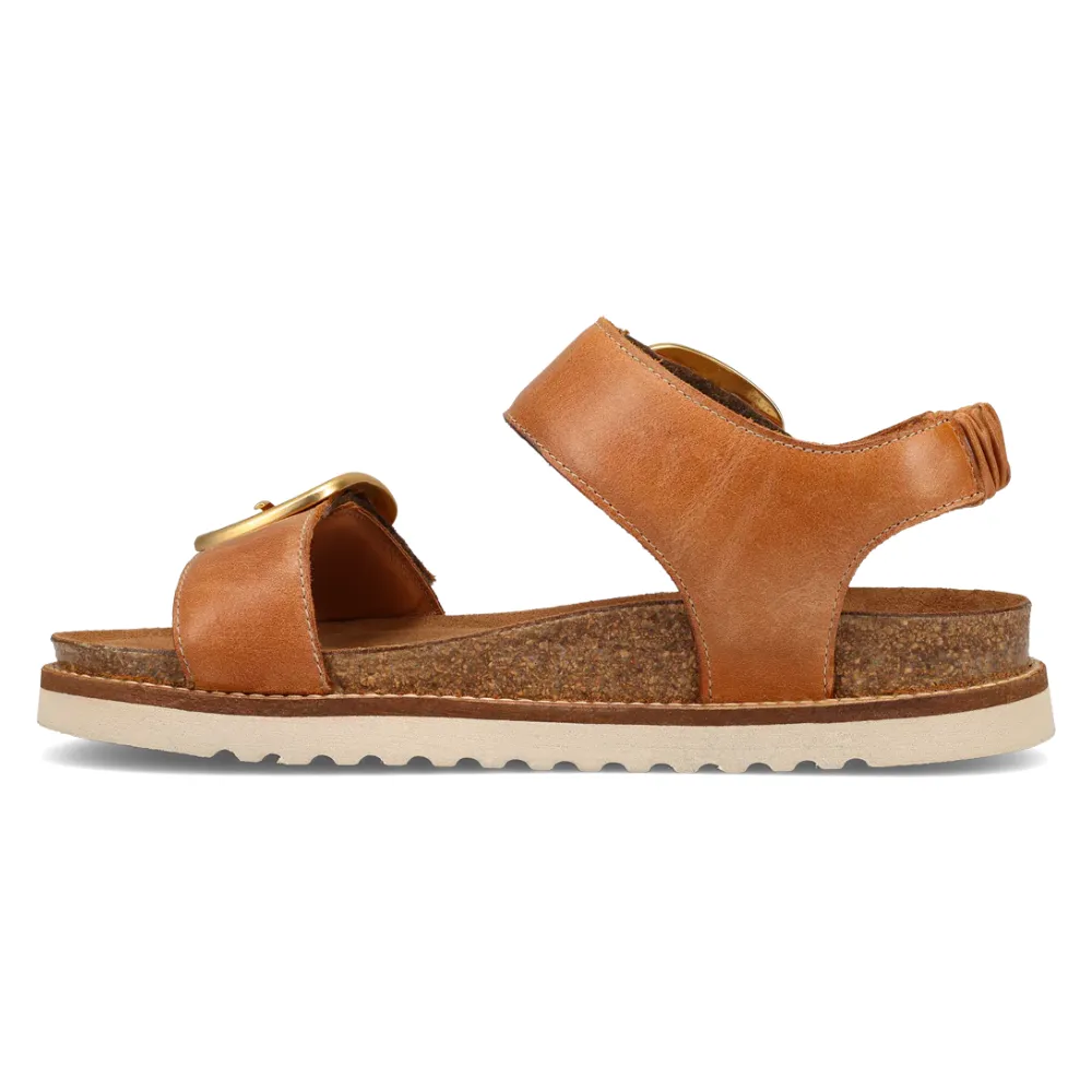 Taos On The Double Caramel Leather Sandal (Women's)