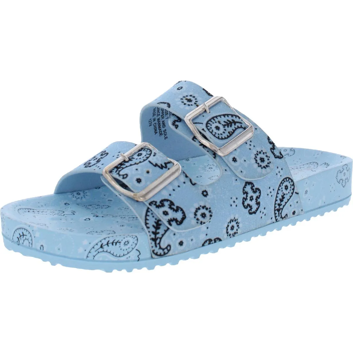 Teddy Womens Slip On Footbed Sandals