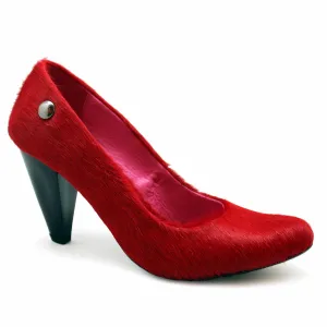 Tierra - Red cow hide heel shoe