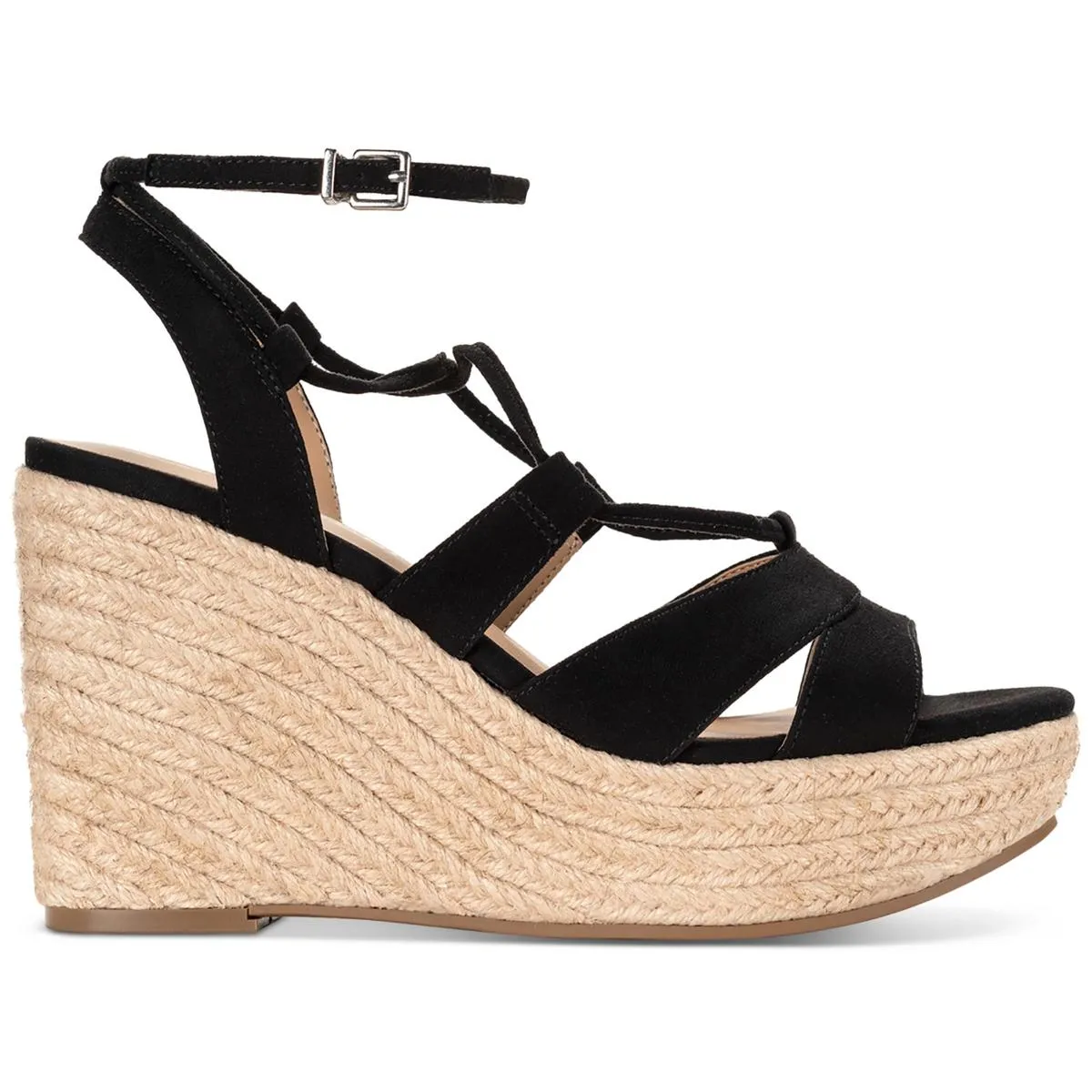 Tiinsleyy Womens Faux Suede Ankle Strap Platform Sandals