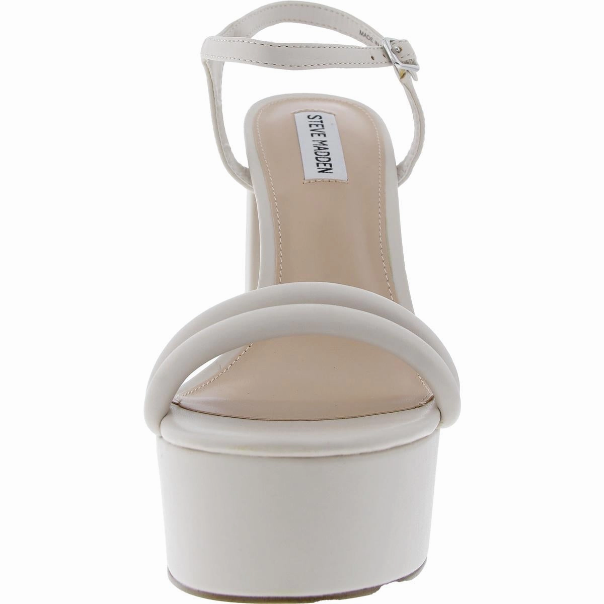 Tille Womens Faux Leather Block Heel Platform Sandals