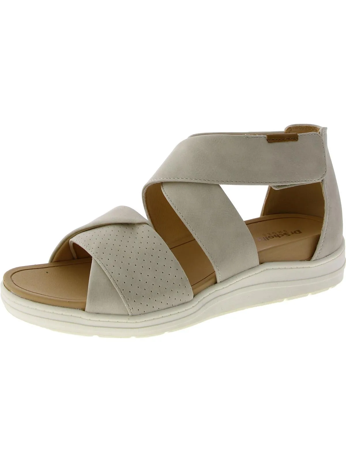 Time Off Fun Womens Perforated Criss-Cross Wedge Sandals