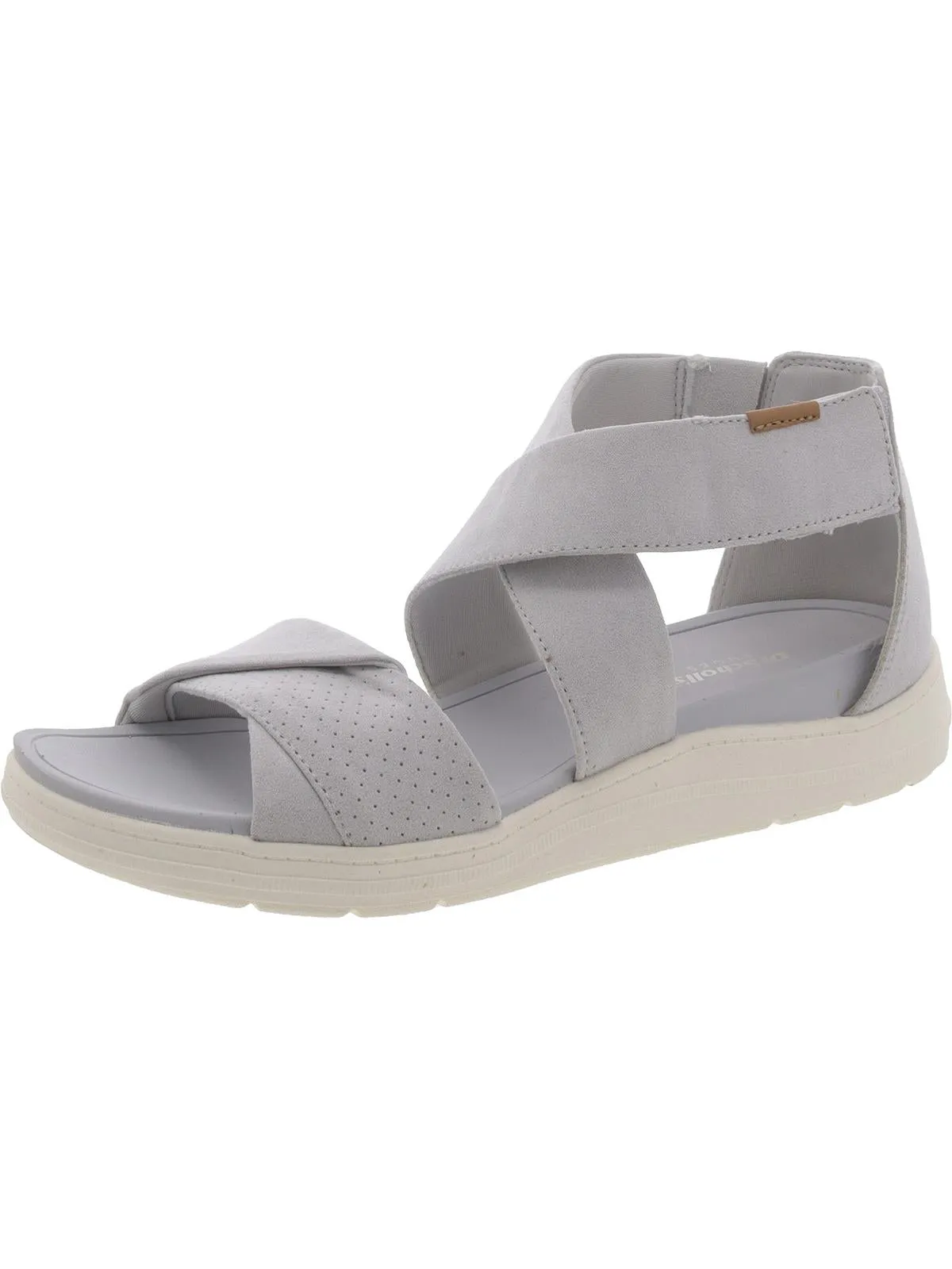 Time Off Fun Womens Perforated Criss-Cross Wedge Sandals