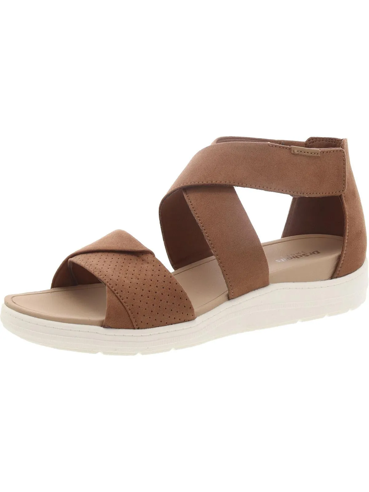 Time Off Fun Womens Perforated Criss-Cross Wedge Sandals