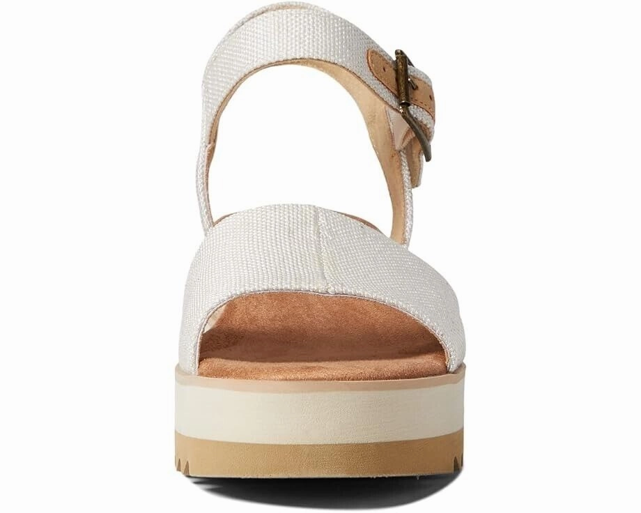 Toms Diana 10017908 Sandals Women's US 7.5 White Wedge Heel Espadrille ZPO1925