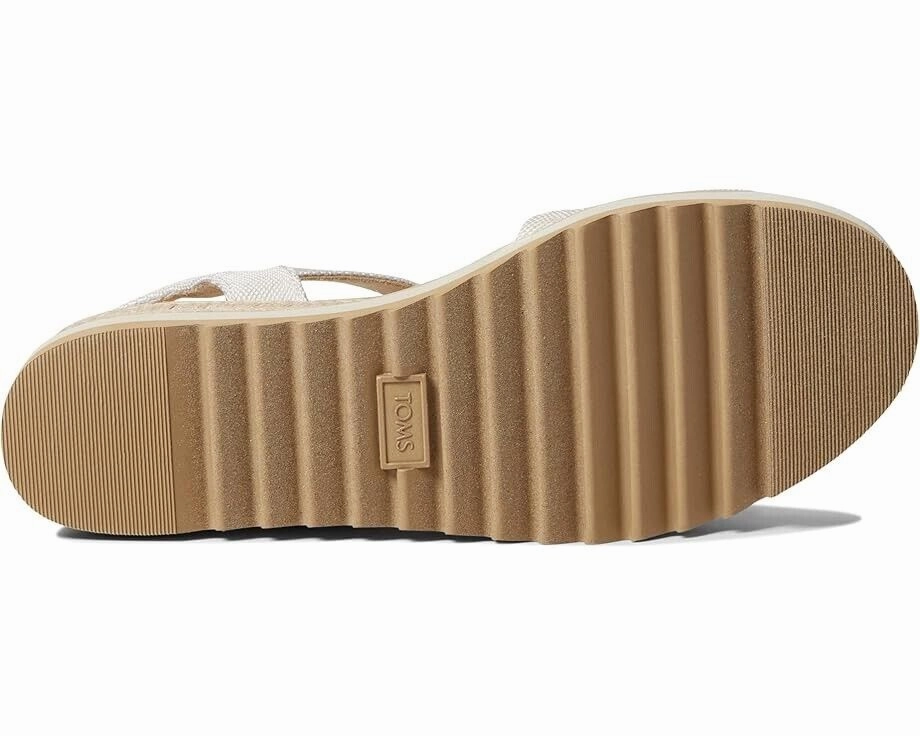 Toms Diana 10017908 Sandals Women's US 7.5 White Wedge Heel Espadrille ZPO1925