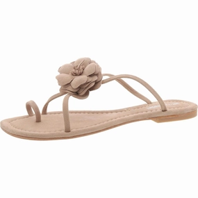TROPICO Womens Bow Leather Slide Sandals