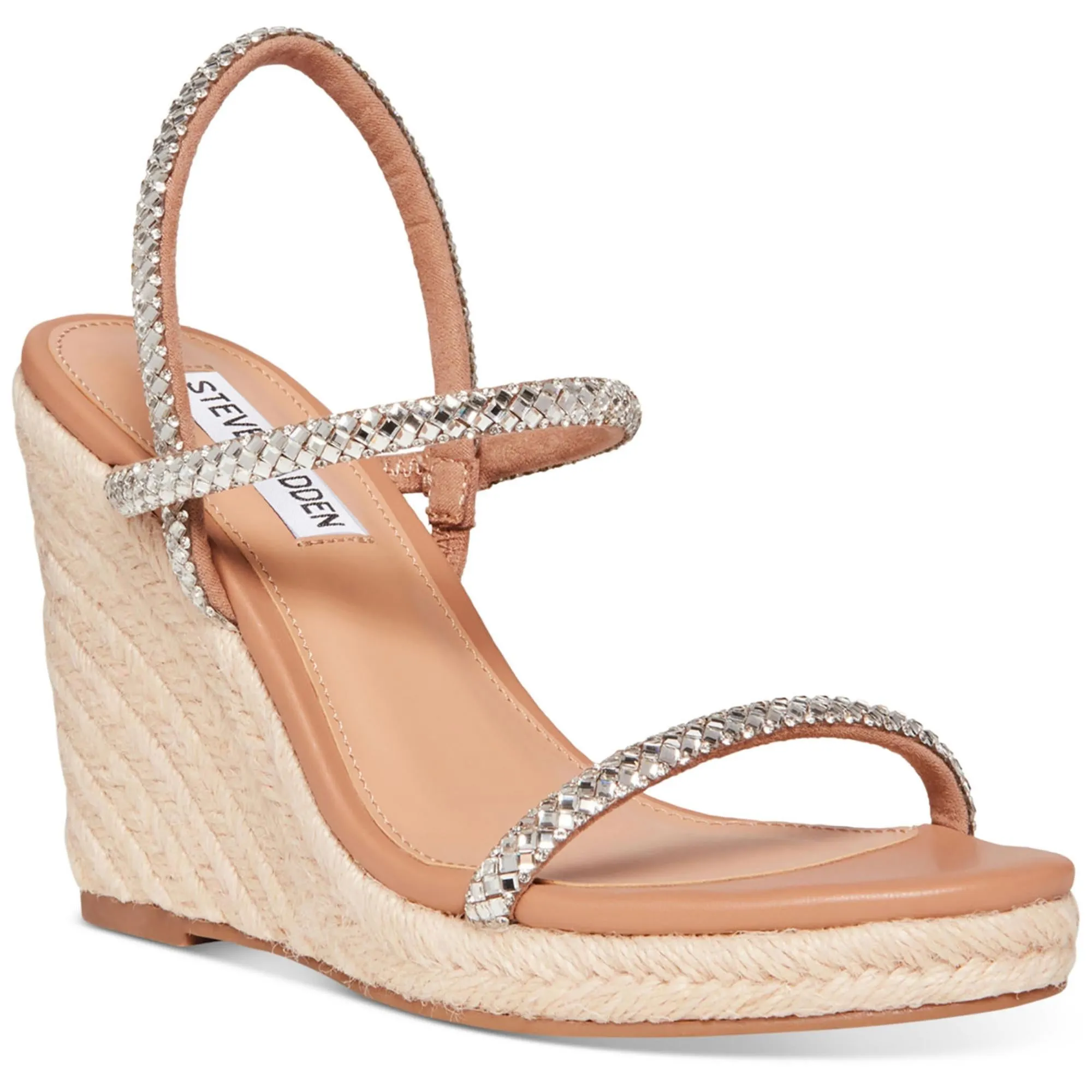 Udell Womens Leather Metallic Espadrilles