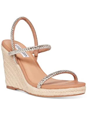 Udell Womens Leather Metallic Espadrilles