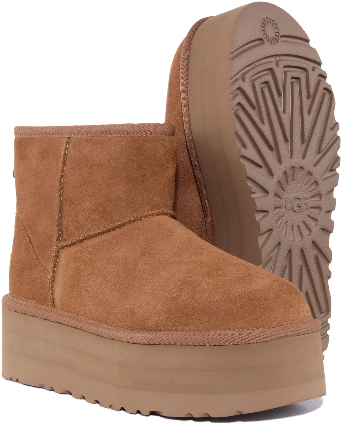 Ugg Australia Classic Mini Platform In Chestnut For Women