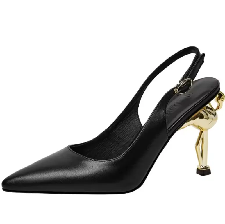USS Shoes Ariadne Women's Stiletto Heel Golden Flamingo Sandal