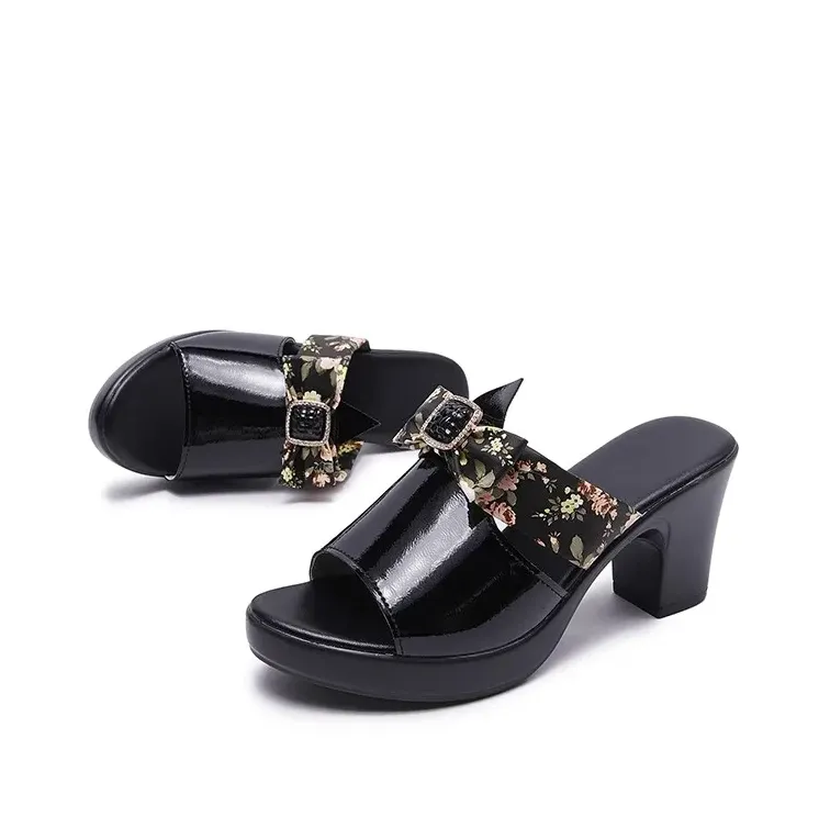 USS Shoes Cristina Women's Anti-Skid Heels Bowknot Sandals