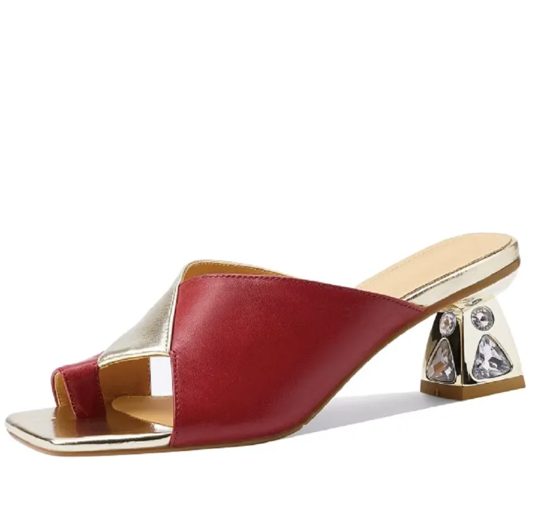 USS Shoes Cristina Women's Square Toe Leather Dress Sandals