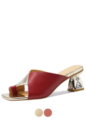 USS Shoes Cristina Women's Square Toe Leather Dress Sandals