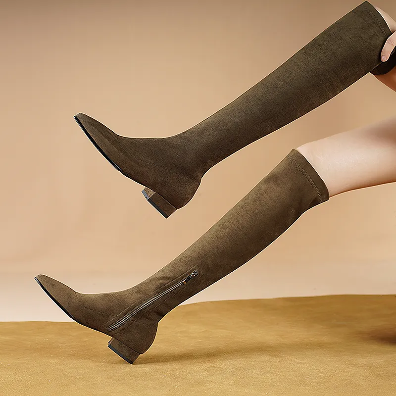 USS Shoes Eladia Women's Suede Thigh High Boots