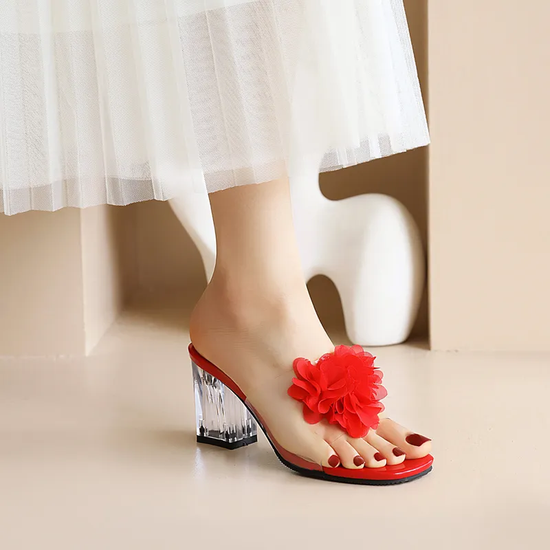USS Shoes Elia Women's Transparent Heel Sandals