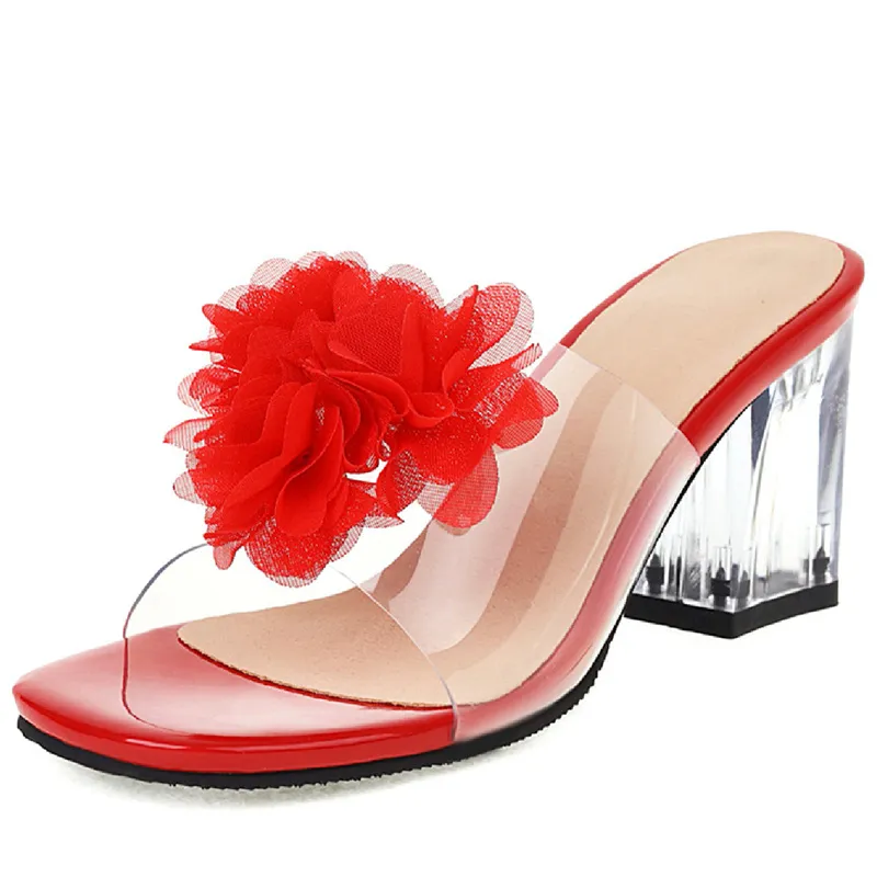 USS Shoes Elia Women's Transparent Heel Sandals