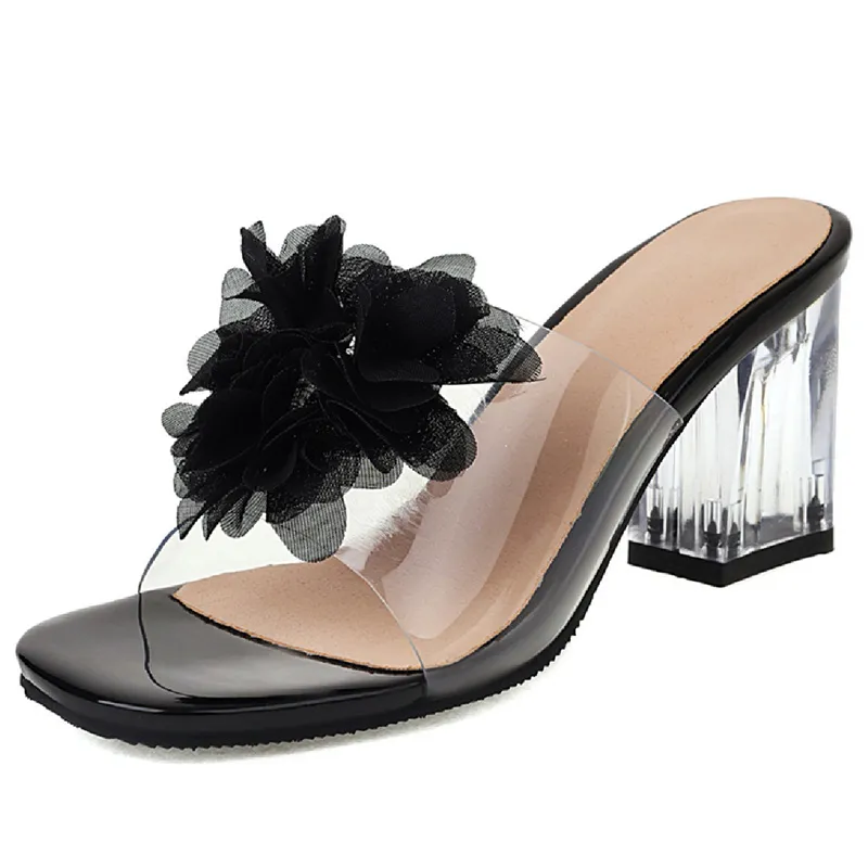USS Shoes Elia Women's Transparent Heel Sandals