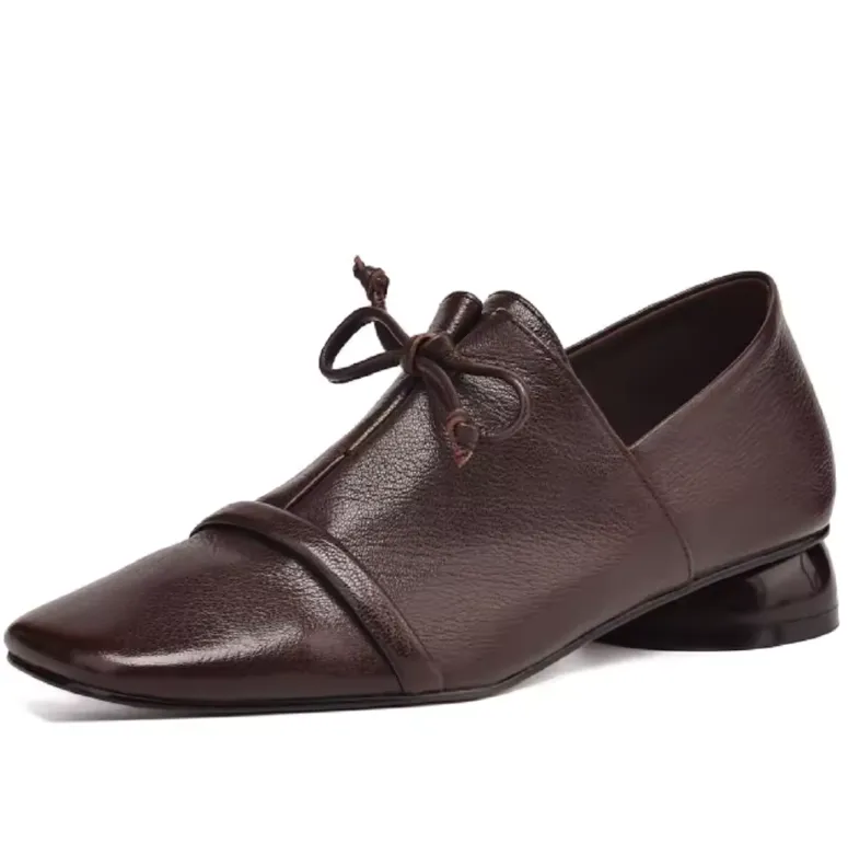 USS Shoes Elsi Women's Leather Square Toe Loafers