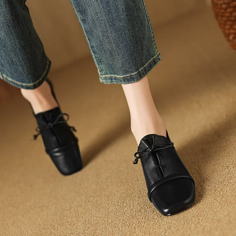 USS Shoes Elsi Women's Leather Square Toe Loafers