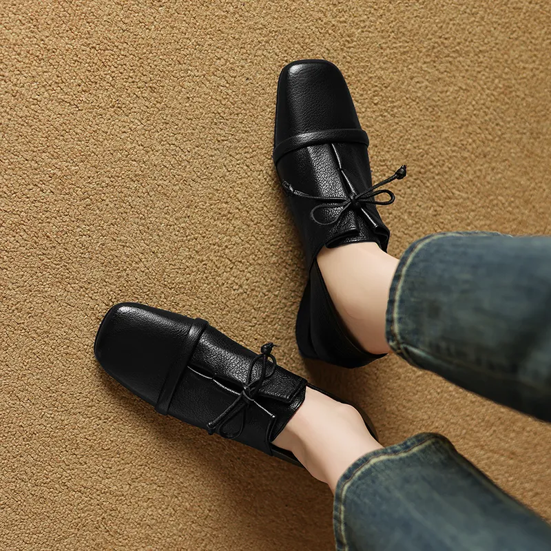 USS Shoes Elsi Women's Leather Square Toe Loafers